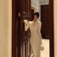 Knitted dress women winter new gentle style party dress      S5678