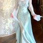 Ruffled Long evening Dress Women's Silk Cardigan Jacket    S6056