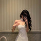 White strapless dress for women new style party dress     S5665