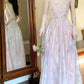 Pink dress with detachable straps, sweet floral dress         S6016