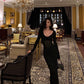 Black mermaid dress new long party dress     S5639