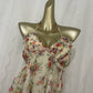 New arrival elegant ruffled halter neck floral slit backless midi dress holiday dress    S5769