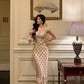 lace polka dot dress summer new desire mermaid long party dress     S5537