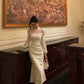 New Chinese cheongsam dress new gentle lantern sleeve party dress     S5695