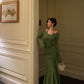Halter neck knitted mermaid dress for women new style long dress     S5535