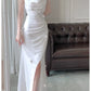 White dress new long party dress    S6089