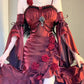 French gorgeous and elegant rose dress      S5731