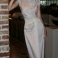 Satin elegant dress pleated Party Dress     S6150