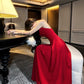 Backless evening dress red long party dress      S6162