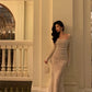 Lace sexy dress for women new style square neck long dress     S5655