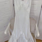 White mermaid long evening dress luxury party dress     S6140