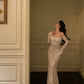 Lace Mermaid long-sleeved dress for women new long party dress     S5640