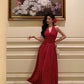 Hong Kong style halter neck polka dot dress new retro long dress party dress     S5540