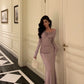 Off-shoulder sexy long-sleeved dress for women new party dress     S5645