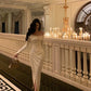 Off the shoulder Long-sleeved dress pleated party dress     S5539