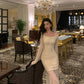Gentle style long-sleeved dress for women new style off-shoulder long dress     S5543