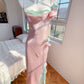 elegant banquet dress pink evening dress    S6044