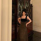 Square neck suspender dress new style party dress    S5600