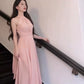 Pink sleeveless halter dress for women long dress    S5779