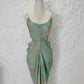 retro new backless long party dress         S6029