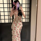 Floral suspender mermaid new dress party dress      S6147