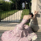 Ruffled evening dress birthday dress mermaid party dress   S5945
