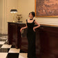 Elegant black cheongsam dress for women new style party dress     S5706