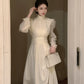 long-sleeved dress new chiffon a-line long party dress     S5903