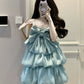 Bowknot suspender dress cute sweet princess party dress    S5825