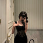 Lace splicing suspender dress summer new party dress     S5637