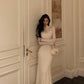 long-sleeved knitted dress for women evening dress    S5504