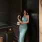 Rose halter neck sexy dress summer new party dress    S5606