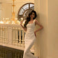 White dress summer new mermaid party dress     S5630