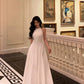 White halter neck dress for women new style A-line long dress party dress     S5687