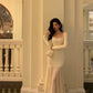 French U-neck knitted dress for women new style party dress  S5660