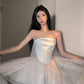 Birthday party dress princess strapless dress       S5836