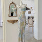 printed party dress long evening sleeveless dress   S5955