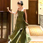 Mermaid Princess Dress Luxury green birthday party dress    S5934