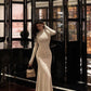 Mermaid long-sleeved dress for women new style long party dress     S5634
