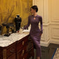 Purple cheongsam dress for women new style party dress     S5620