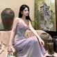 seaside holiday dress purple fairy dress evening dress       S6008
