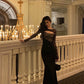 Sexy black lace dress for women new design mermaid party dress     S5691