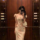 Floral halter neck dress for women new style party dress    S5613