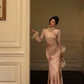 long-sleeved dress winter new style mermaid long party dress     S5538