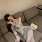 Off-shoulder print long sleeve dress sexy mermaid dress    S5912