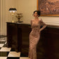 Velvet square neck dress for women new style mermaid party dress    S5611