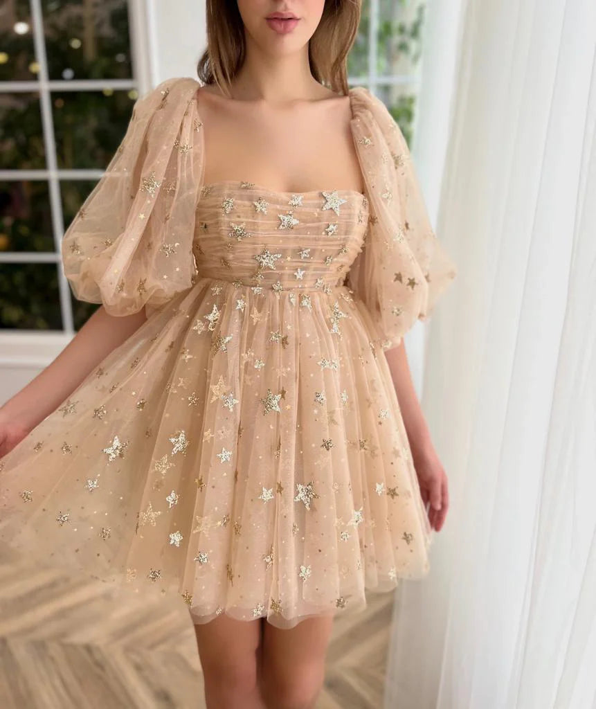 Short Formal Dress, Tulle Homecoming Dress   S2567