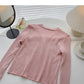 Candy V-neck one button cardigan versatile long sleeve short top      S2528