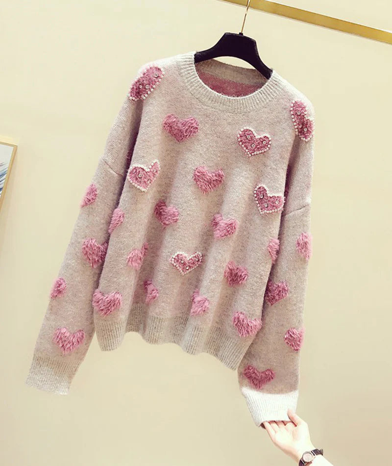 Cute round neck long sleeve sweater      S2545