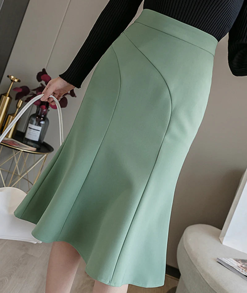 Elegant ruffle skirt wrap hip skirt       S2822